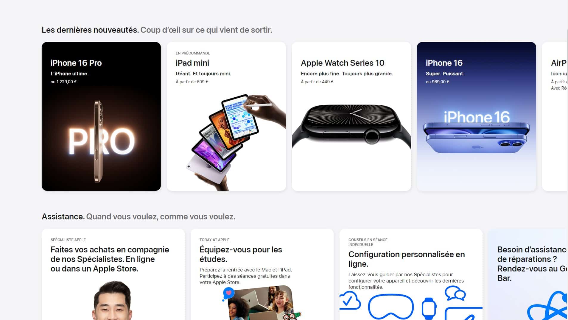 Capture d'écran de l'Apple Store daté d'octobre 2024 Capture d'écran de L'App Store